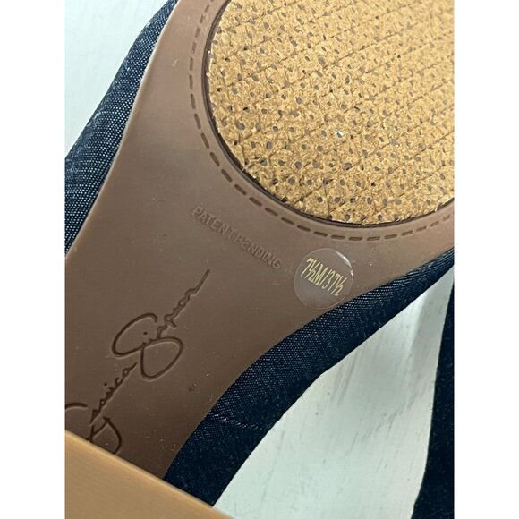 Jessica Simpson‎ Womens Embroidered Denim Block Heels Size 7.5 - Picture 10 of 11